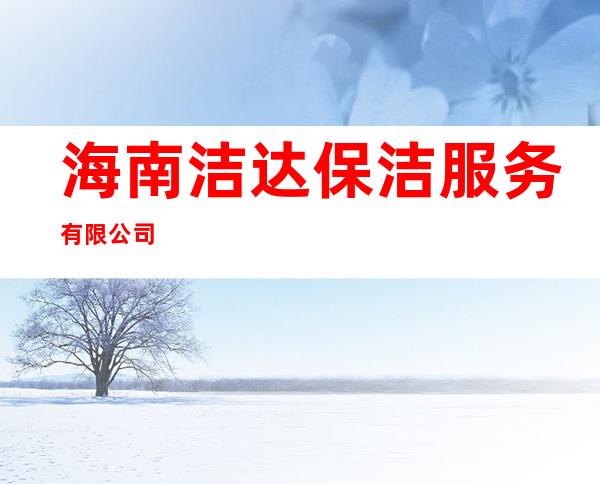 海南洁达保洁服务有限公司